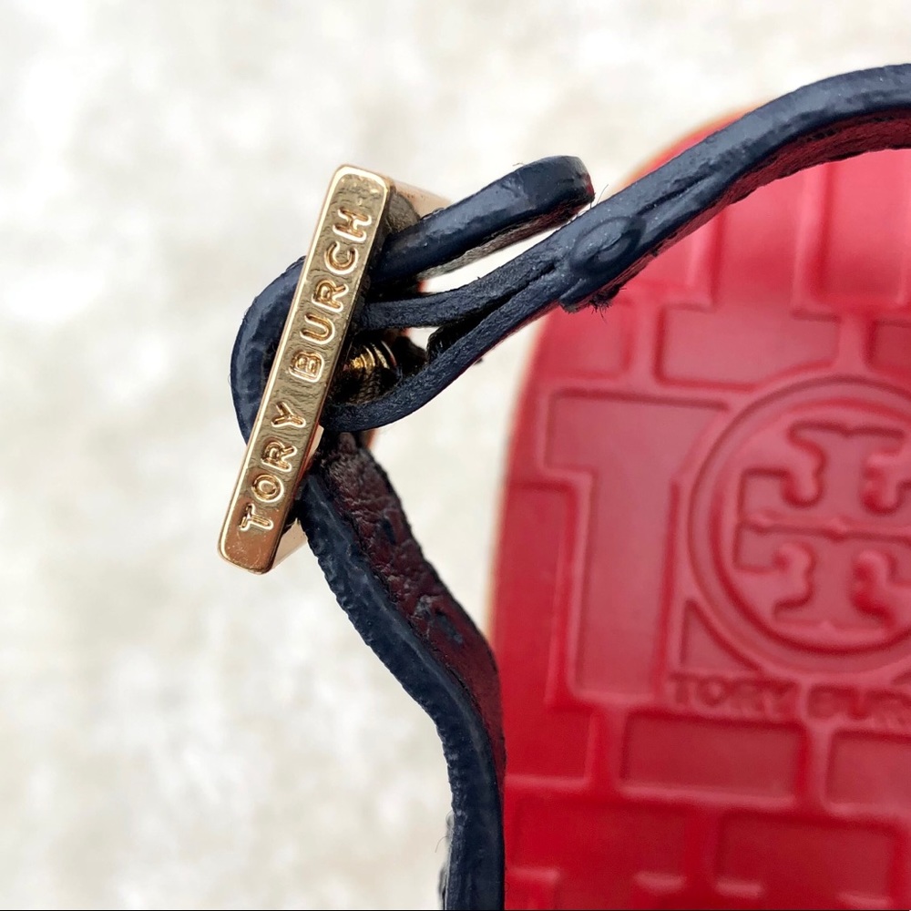 *Tory Burch | Red Navy Volcano Angeline Wedges 7.5 - Picture 9 of 14
